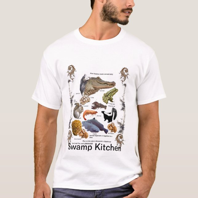T-shirt Chemise d'ingrédients de cuisine de marais (Devant)