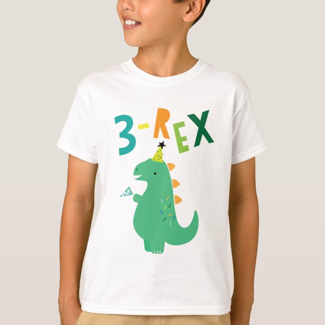 T-shirt Chemise Dinosaure 3-Rex (Devant)