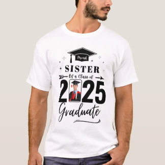 T-shirt Chemise Diplômée 2025 Avec Votre Photo Personnalis