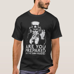 T-shirt Chemise d'Oncle Sam d'apocalypse de zombi