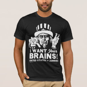 T-shirt Chemise d'Oncle Sam de zombi