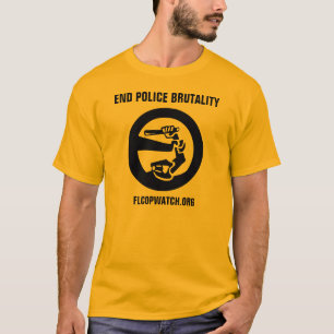T-shirt Chemise d'or de "brutalité de police d'extrémit