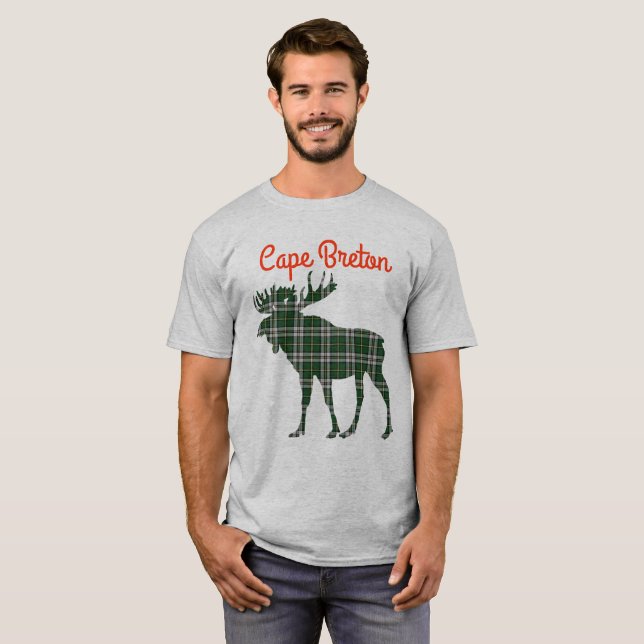 T-shirt Chemise d'orignal tartan du Cap-Breton (Devant entier)