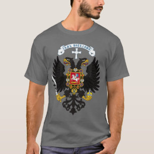 T-shirt Chemise double-dirigée russe blanche d'aigle
