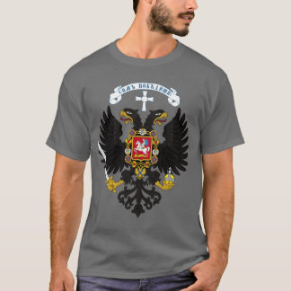 T-shirt Chemise double-dirigée russe blanche d'aigle