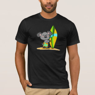 T-shirt Chemise d'ours de koala de panneau de surf