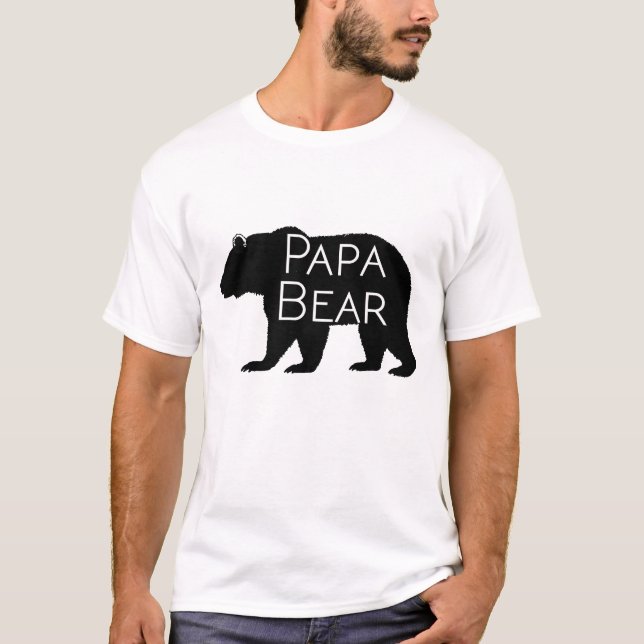T-shirt Chemise d'ours Papa Rustique (Devant)