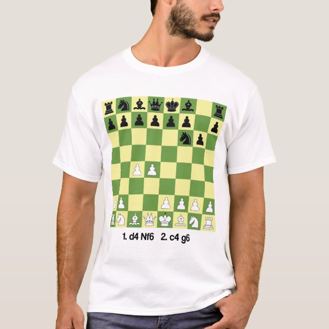 T-shirt Chemise d'ouverture des échecs de défense indienne (Devant)