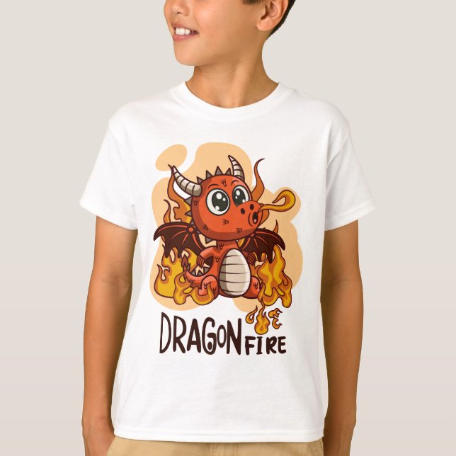 T-shirt Chemise Dragon Fire (Devant)
