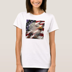 T-shirt Chemise drapeau de l'aigle américain