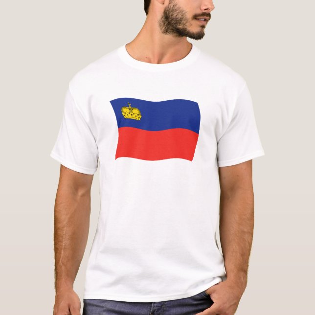 T-shirt Chemise Drapeau Liechtenstein (Devant)