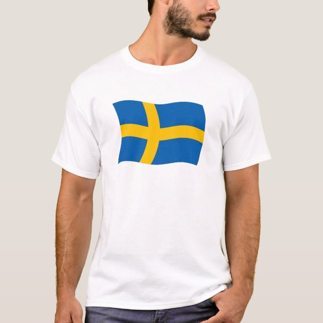 T-shirt Chemise Drapeau Suède (Devant)
