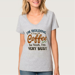 T-shirt Chemise drôle à col en V pour femmes avec motif ca