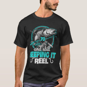 T-shirt Chemise drôle d'anniversaire 70 ans pêcheur Keepin