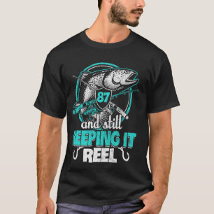 T-shirt Chemise drôle d'anniversaire 87e pêcheur de pêche