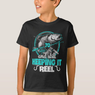T-shirt Chemise drôle d'anniversaire de pêche 70e Pêcheur 