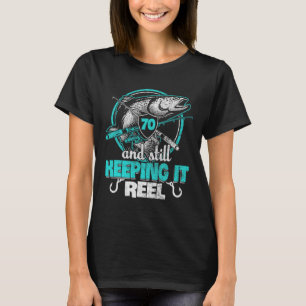 T-shirt Chemise drôle d'anniversaire de pêche 70e pêcheur