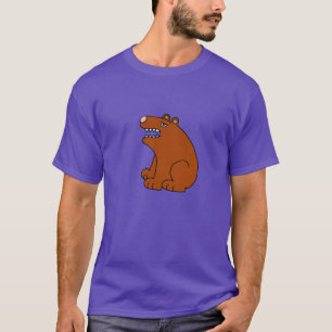 T-shirt Chemise drôle d'art d'ours Brown