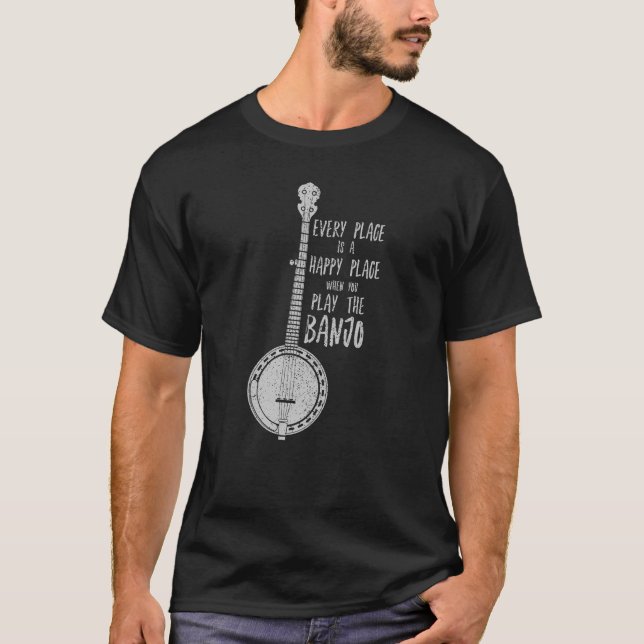 T-shirt Chemise drôle de banjo - roche folklorique de (Devant)