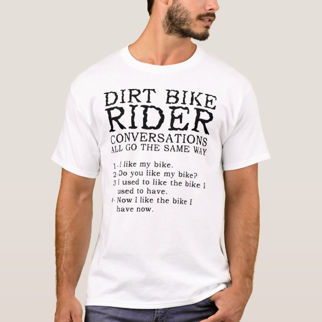 T-shirt Chemise drôle de motocross de conversations de (Devant)