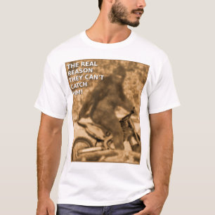 T-shirt Chemise drôle de motocross Sasquatch Big Foot Dirt