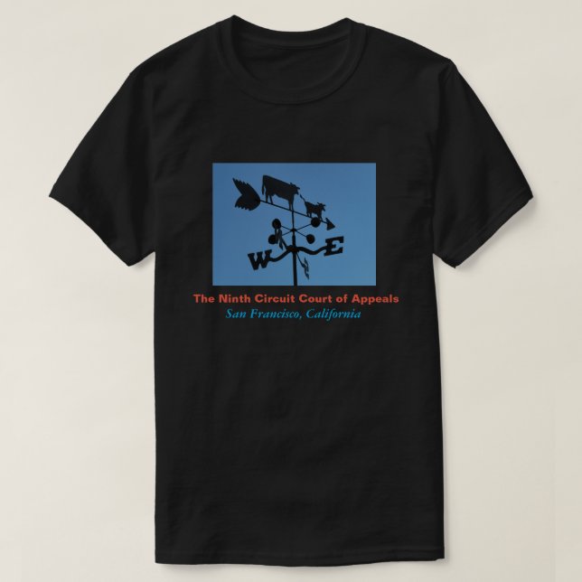T-shirt Chemise drôle de neuvième tribunal de district (Design devant)