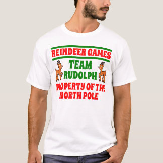 T-shirt Chemise drôle de Noël de jeux de renne d'équipe