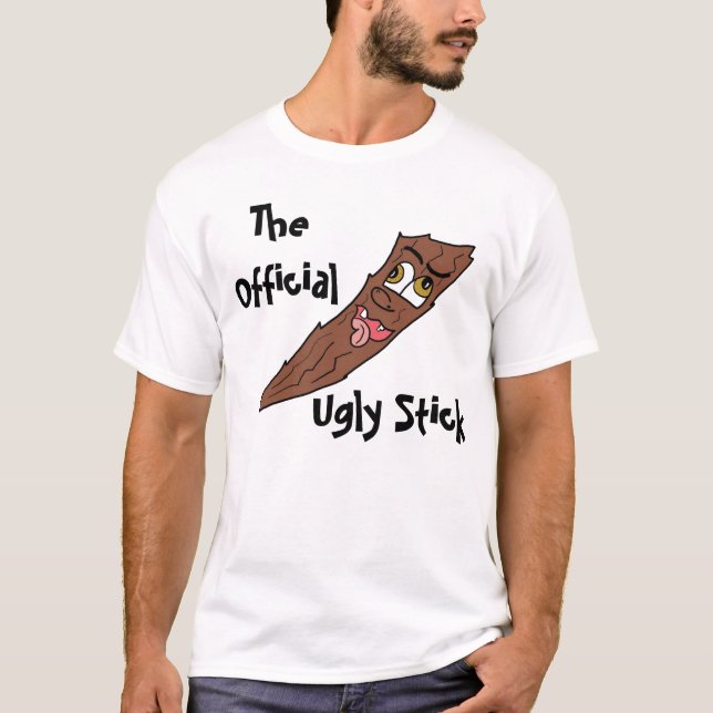 T-shirt Chemise drôle de nouveauté de bâton laid officiel (Devant)