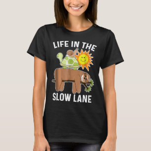 T-shirt Chemise drôle de paresseux avec tortue et escargot