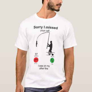 T-shirt Chemise drôle de pêche – « Désolé d'avoir manqué v