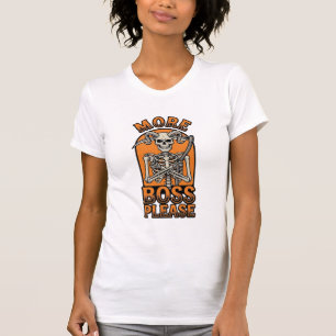 T-shirt Chemise drôle de squelette de patron vintage Hallo