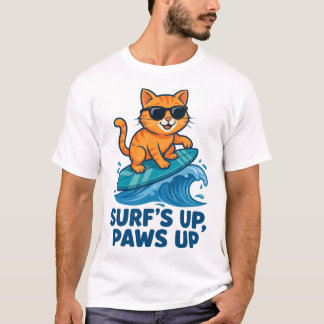 T-shirt Chemise drôle de surfeur Patte en l'air