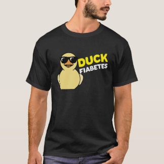 T-shirt Chemise Drôle Humour Diabétique - Fiabète Canard, 