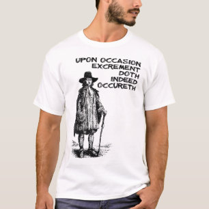 T-shirt Chemise drôle où l'on lit Excrément arrive