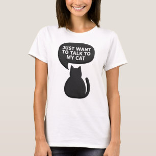 T-shirt Chemise drôle pour chat et anxiété sociale Cadea