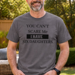 T-shirt Chemise drôle pour papa Six filles Tee humour