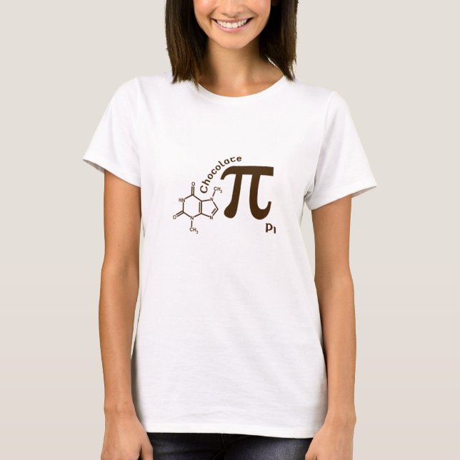 T-shirt Chemise du chocolat pi de jour de pi (Devant)