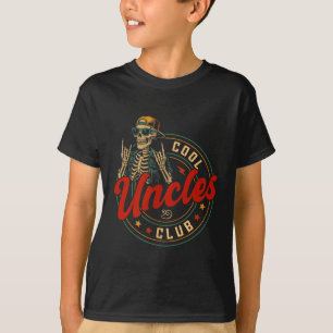 T-shirt Chemise du club des oncles cool Tonton squelette d