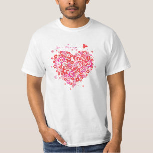 T-shirt Chemise du coeur 1 de fleur