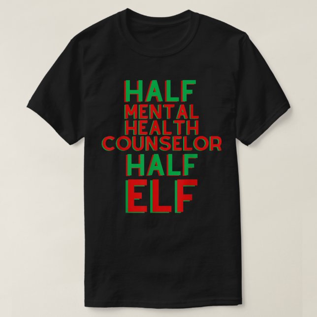 T-shirt Chemise du conseiller en santé mentale de Noël (Design devant)