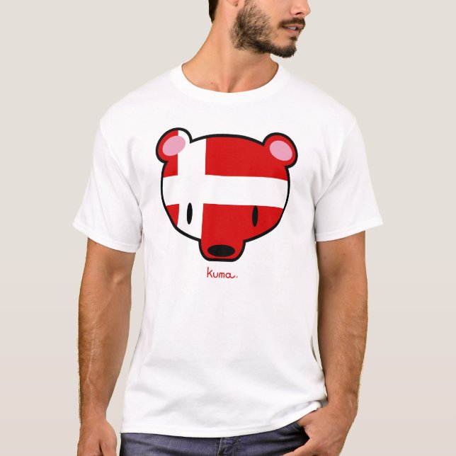 T-shirt Chemise du Danemark kuma-chan (Devant)