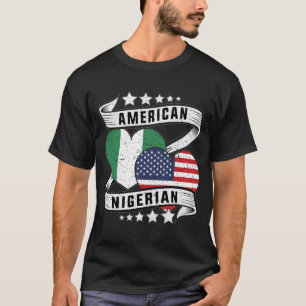 T-shirt Chemise du drapeau américain nigérian