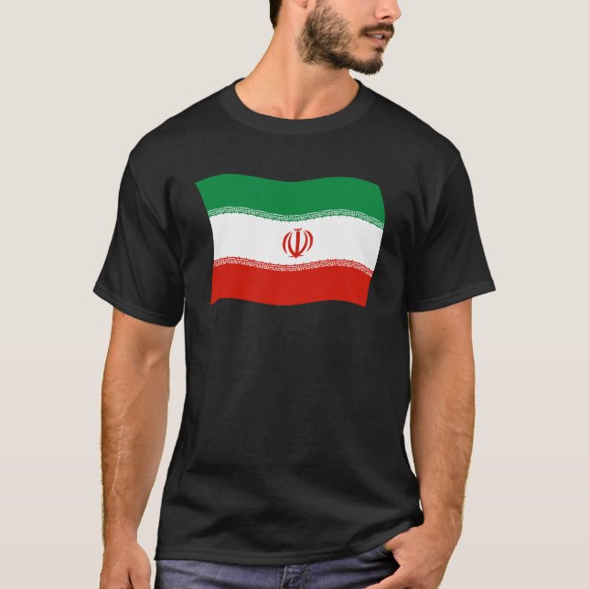 T-shirt Chemise du drapeau de l'Iran (Devant)