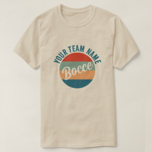T-shirt Chemise du nom de l'équipe Bocce avec rayures rétr