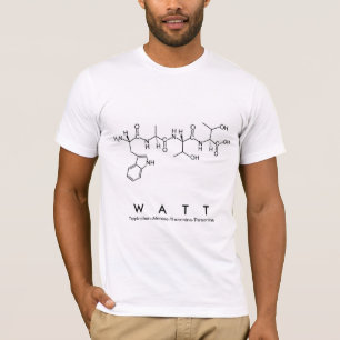 T-shirt Chemise du nom du peptide Watt