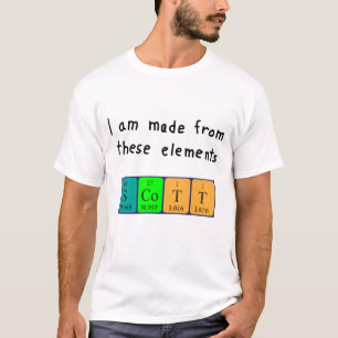 T-shirt Chemise du nom périodique de la table Scott
