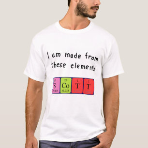 T-shirt Chemise du nom périodique de la table Scott