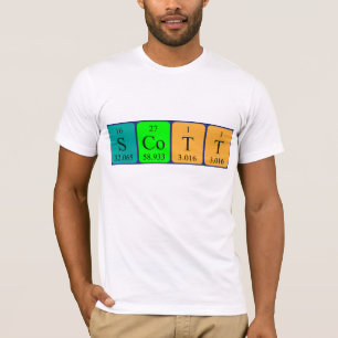 T-shirt Chemise du nom périodique de la table Scott