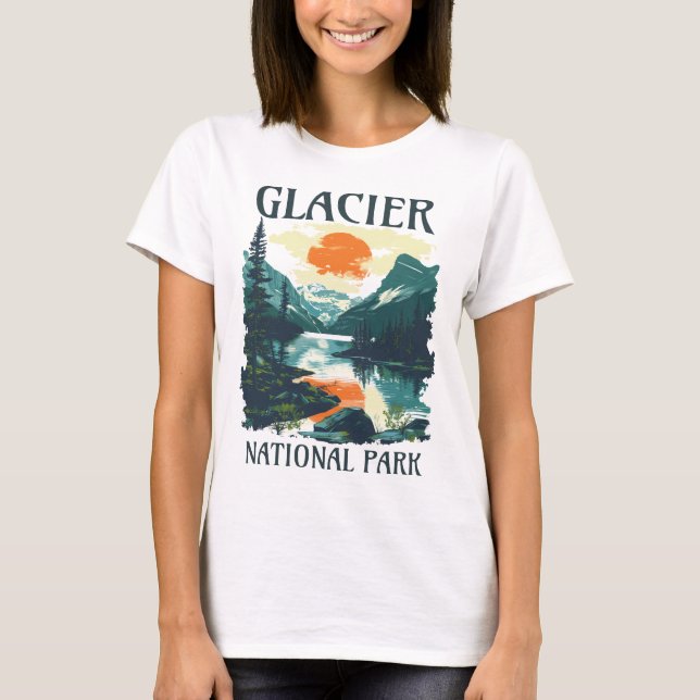 T-shirt Chemise du parc national des Glaciers, Chemise des (Devant)
