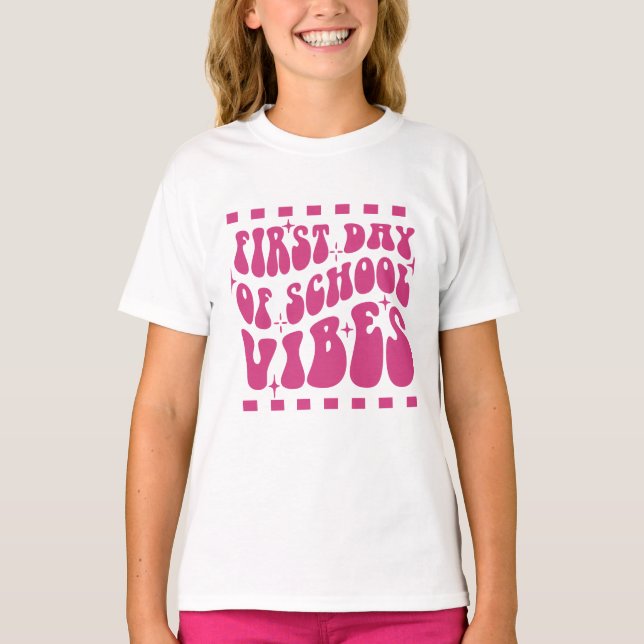 T-shirt Chemise du premier jour pour les filles (Devant)